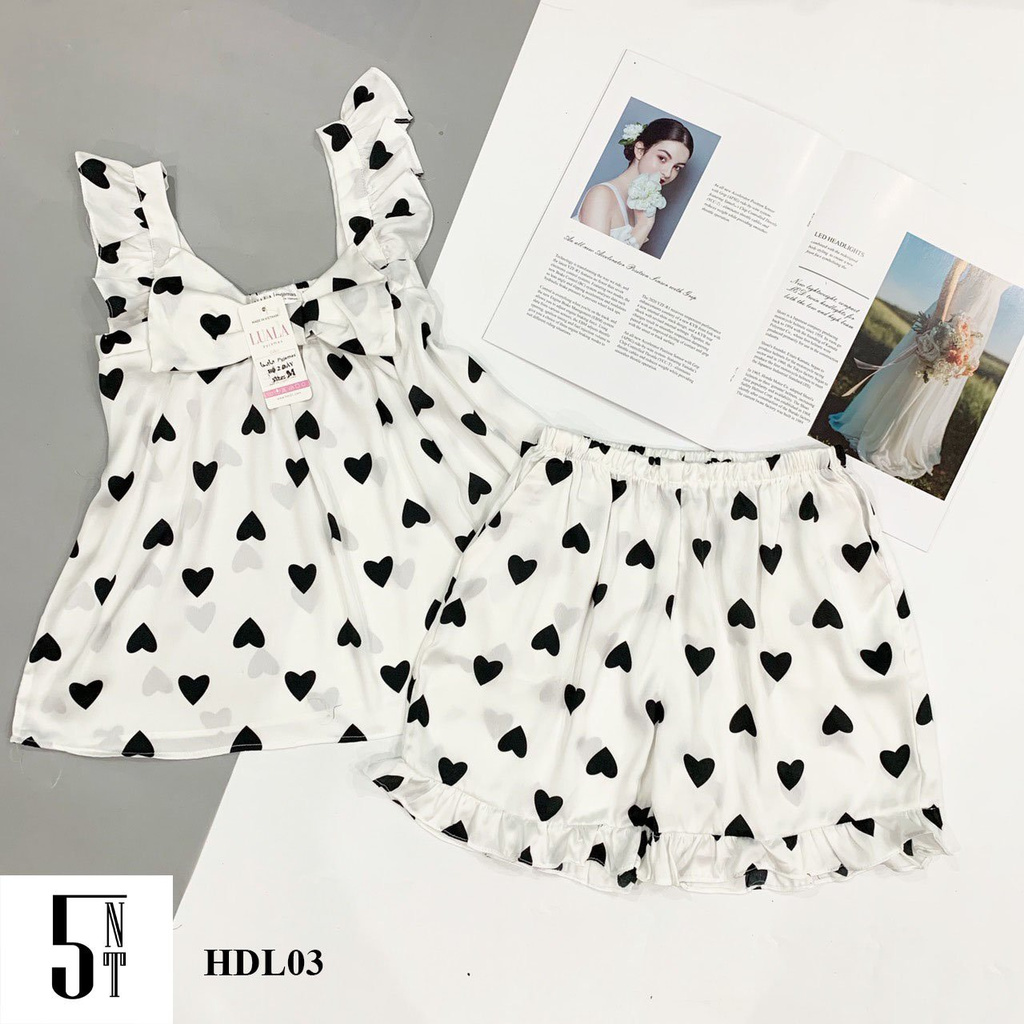 Bộ pizama mùa hè cho nữ, mẫu bộ pijama mặc nhà lụa cao cấp không nhăn, thoáng mát thích hợp thời tiết nắng nóng