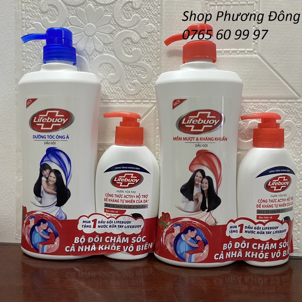 (Tặng chai rửa tay 118ml) Dầu gội Lifebuoy 640g