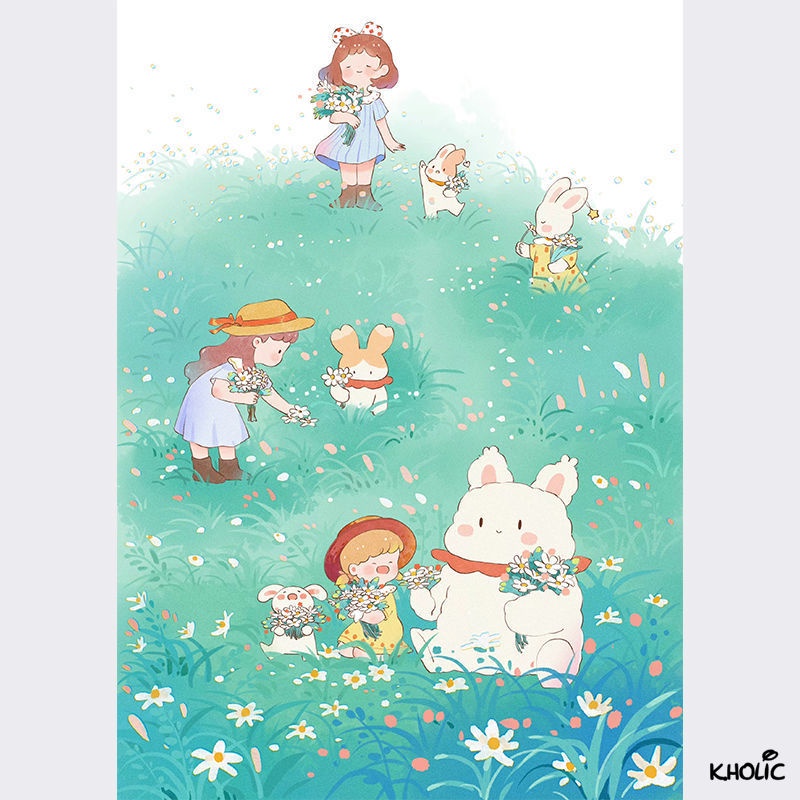 Bộ Đồ Chơi Ghép Hình 200/300/500/1000 Mảnh Hình Chú Thỏ Hoạt Hình