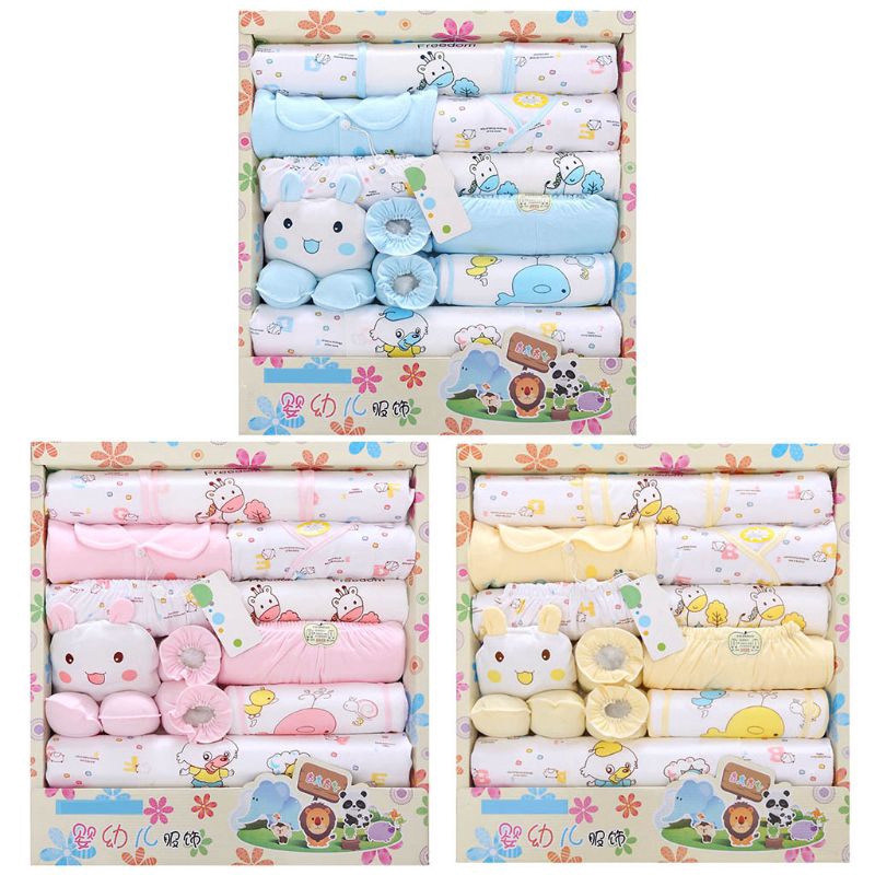 Mary☆18 Pcs Newborn Clothing Set Infant Boy Clothing Suit Baby Girl Clothes Outfits