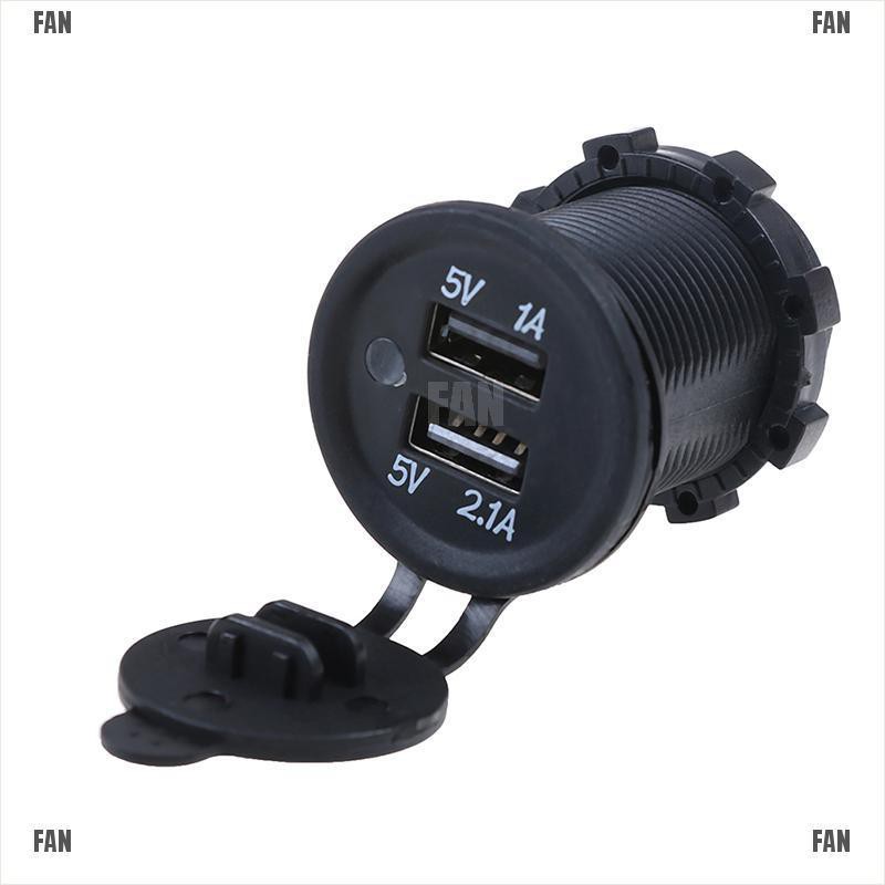 Củ Sạc Trên Ô Tô 2 Cổng Usb 1a &amp; 2.1a 12v