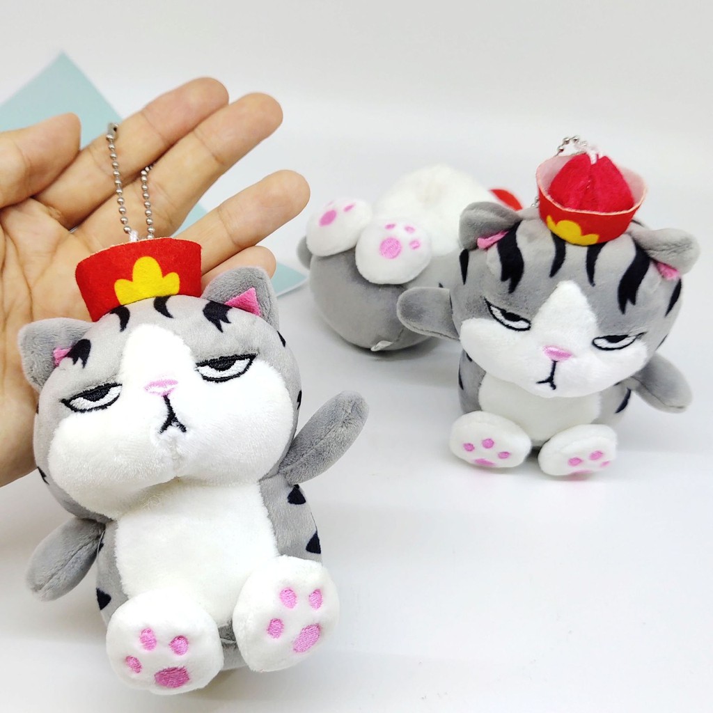 Móc khoá Thú Nhồi Bông Chó Pug và Mèo hoàng thượng thích hợp treo túi xách, cặp, móc khoá xe máy, chìa khoá cửa nhà