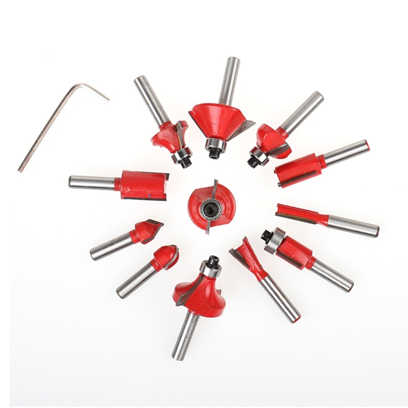 Bộ 12 Mũi Phay Router Chuôi 1 / 4 &quot;Cắt Gỗ Chuyên Dụng
