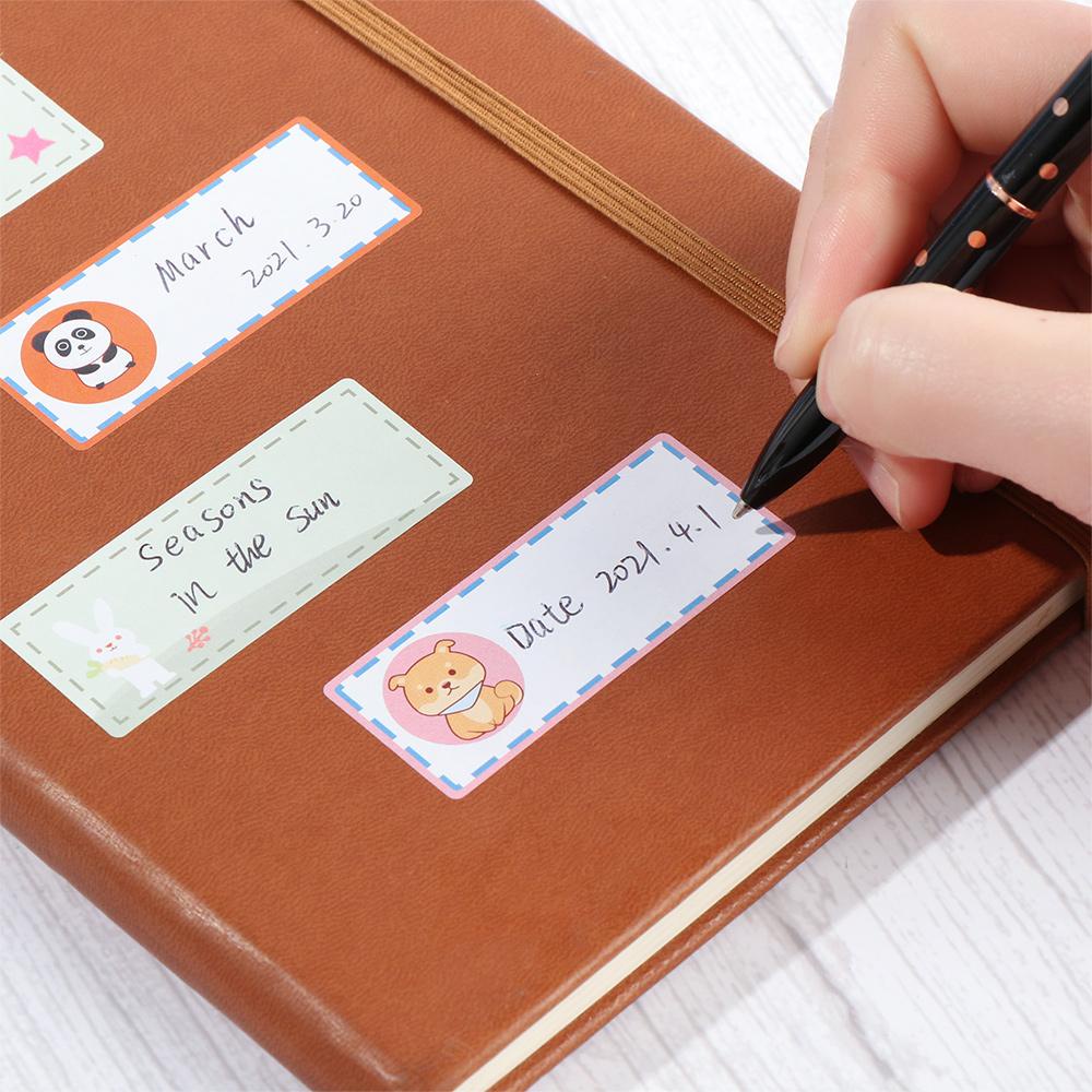 UUMIR Bộ 300 Nhãn Dán Tự Dính Họa Tiết Gấu Trúc / Thỏ / Voi Dễ Thương Dùng Trang Trí Trường Học