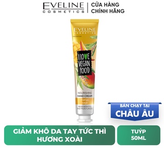 Kem Dưỡng Da Tay I Love Vegan Food EVELINE Hương Xoài Dưỡng Ẩm Phục Hồi Da Tuýp 50ml
