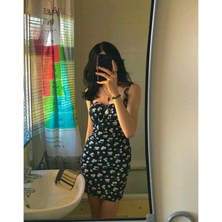 ĐẦM HAI DÂY THẮT NƠ HOA NHÍ