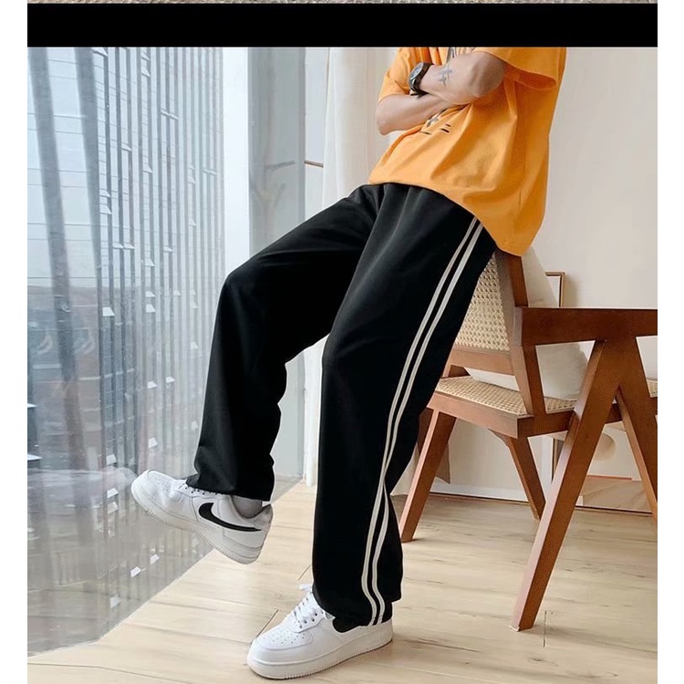 Quần dài thể thao dáng rộng phong cách hip hop Hàn Quốc cao cấp thời trang cho nam - size S-3Xl