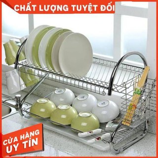 Kệ úp bát inox 2 tầng, kệ úp bát tết