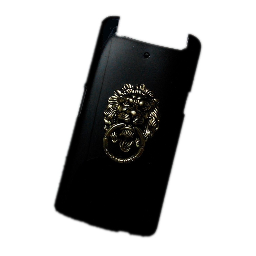 Case for OPPO N1 Mini N3 Realme 5 5i 5s 6i C3 C11 Bronze Lion Head Ring Stand Holder Black Back Hard Cover