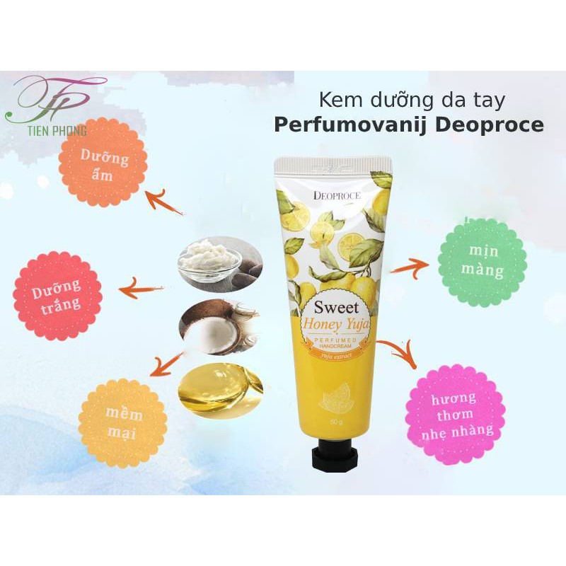 Kem dưỡng da tay Deoproce Sweet Honey Yuja Perfumed Hand Cream HỘP 50G | BigBuy360 - bigbuy360.vn