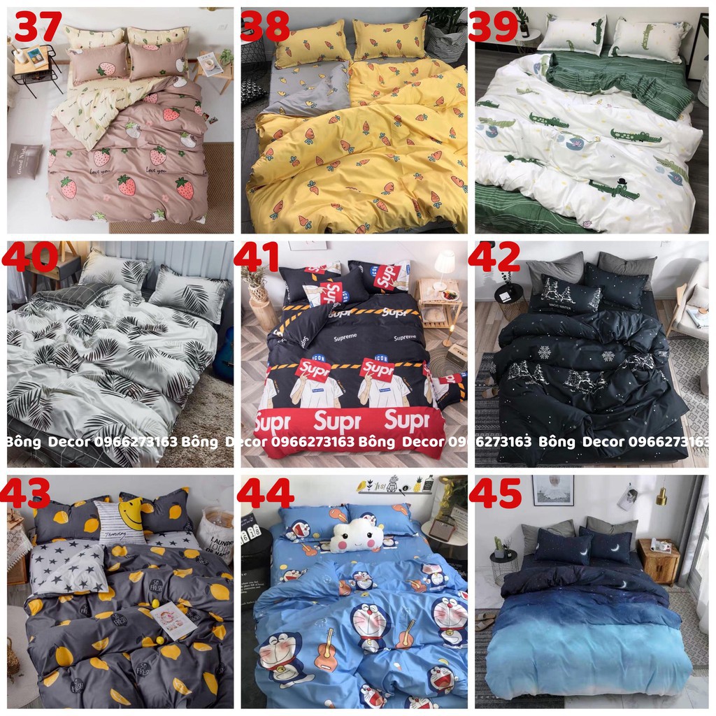 BỘ CHĂN GA GỐI COTTON POLY CHĂN CHẦN BÔNG NHỮNG MẪU MỚI NHẤT