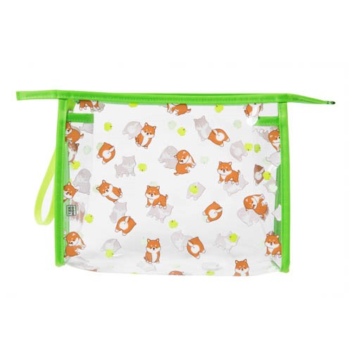 Túi ARTBOX Hàn Quốc PVC Trong Suốt Họa Tiết Shiba Và Táo Xanh
