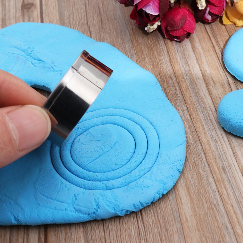 CONOPERY Bộ 5 Khuôn Cắt Bánh Quy Hình Tròn Nhiều Lớp Mẫu Mới