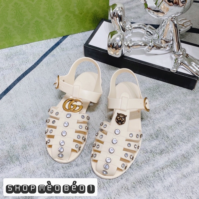 Sandal giọ gc kem viền đá fullbox