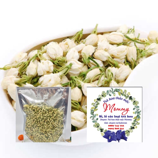 Trà hoa nhài Hoa lài nụ nguyên bông sấy lạnh gói 1kg