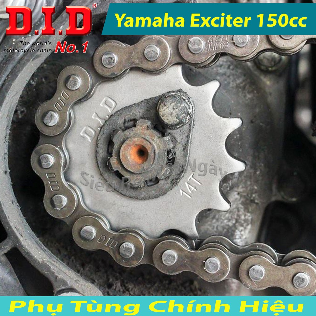 Nhông sên dĩa DID Exciter 150 Sên đen 10ly Thái Lan