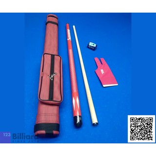 [SIÊU THỊ BIDA] Combo cơ Lỗ/Pool Đài Loan Supreme ĐỎ [Cơ cho người Mới]