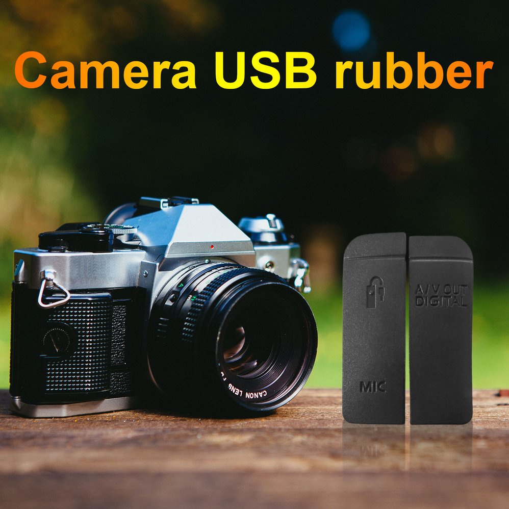 Nắp đáy cửa bằng cao su tương thích USB / HDMI cho máy ảnh Canon 6D