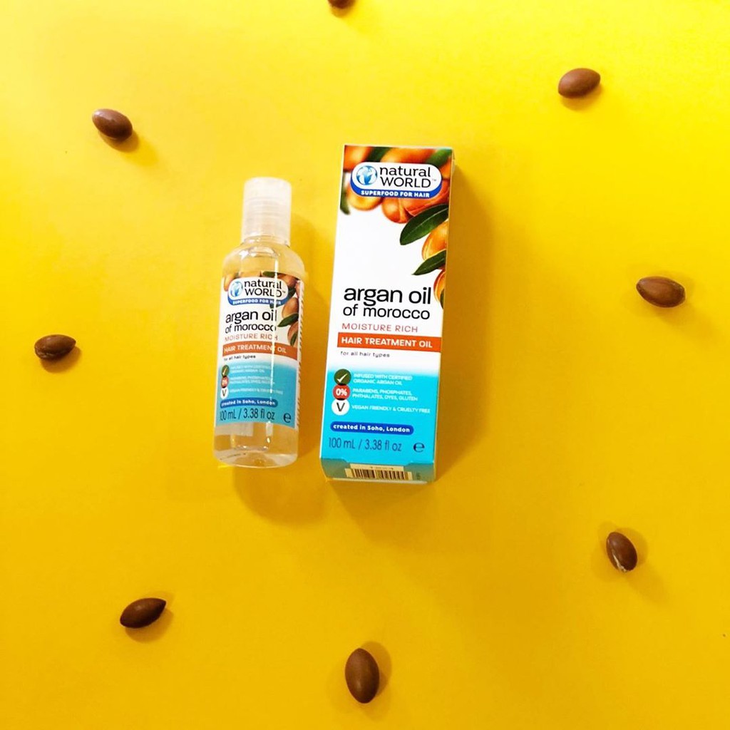 Dầu dưỡng tóc Argan oil of Morocco NATURAL WORLD 25ml - 100ml | BigBuy360 - bigbuy360.vn