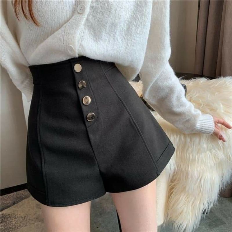 Quần short cạp cao 4 khuy 💥 SIÊU XINH 💥 quần đùi nữ tôn dáng hoàn hảo, dễ mix đồ | BigBuy360 - bigbuy360.vn