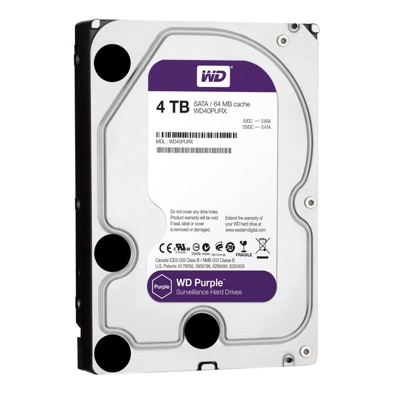 Ổ Cứng HDD WD Purple 4TB Tím 3.5 inch SATA3 6Gb/s Chính Hãng - Mới Bảo hành 36 tháng