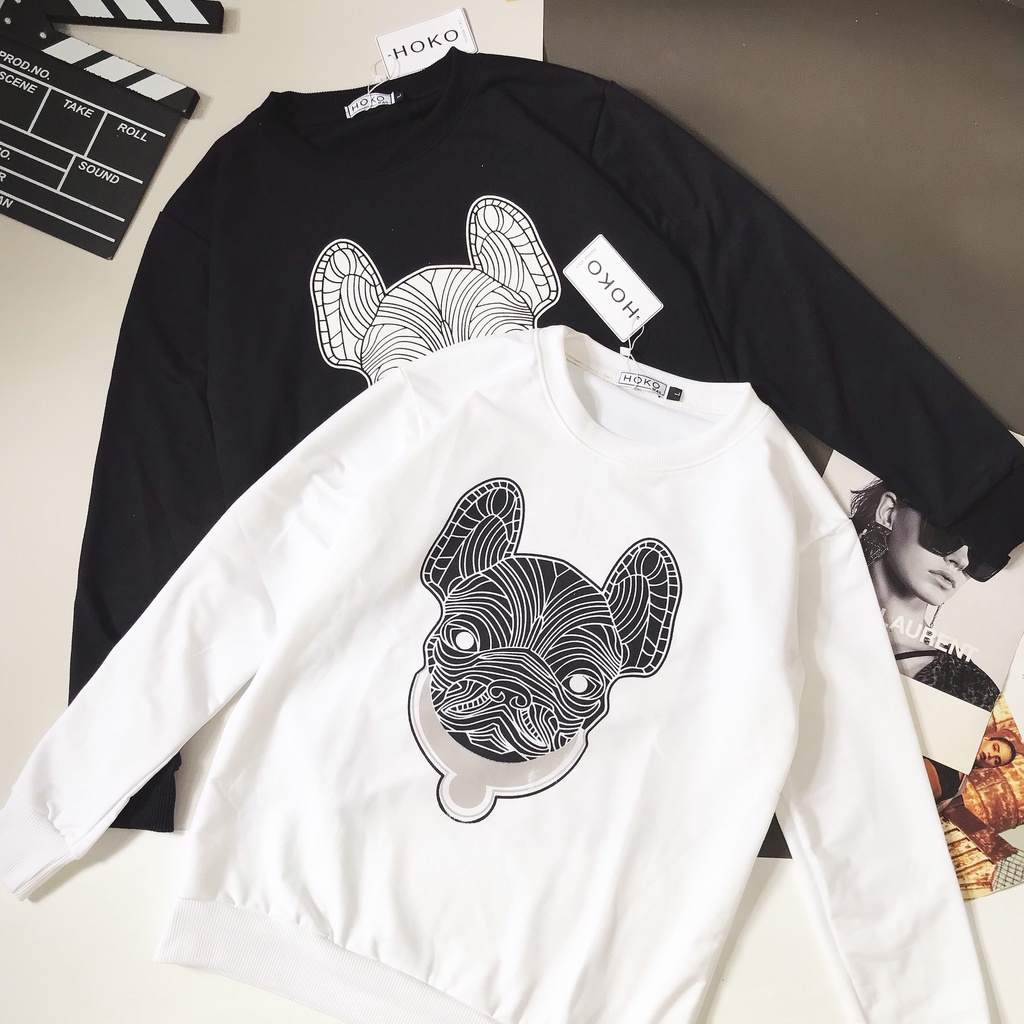 Áo nỉ nam 💞𝐅𝐑𝐄𝐄𝐒𝐇𝐈𝐏💞 Áo dài tay in 3D hình con chó cực ngầu,Áo Nam mặc lên siêu đẹp