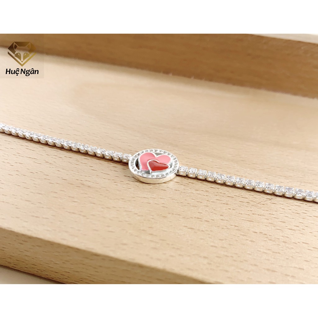 Lắc tay bạc 925 Huệ Ngân - Tim Xinh X17