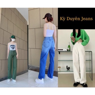 Quần jeans nữ ống rộng, xuông nữ đủ màu