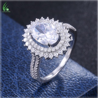 Nhẫn Đính Đá Zircon Thời Trang Sang Trọng Cho Nữ
