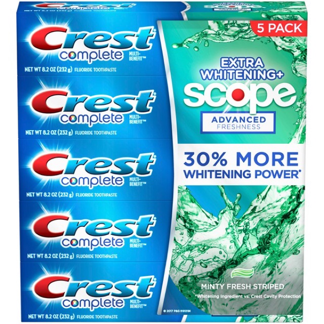 Kem Đánh Răng Crest Complete Extra Whitening+ Scope Advanced Freshness Mỹ 232g | BigBuy360 - bigbuy360.vn