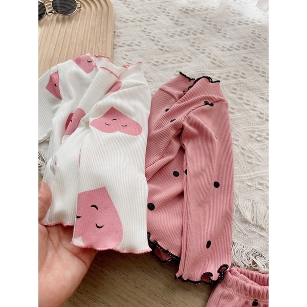 Bộ thu đông bé gái - đồ dài tay cho bé vải thun tăm mềm mướt loại 1 - quần áo trẻ em 8-22kg