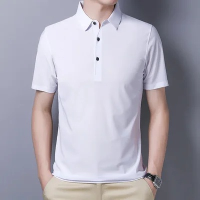 Áo polo Tay Ngắn Dáng Rộng Màu Sắc Thời Trang Mùa Hè Cho Nam