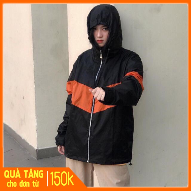 Áo khoác giá sỉ - Áo khoác dù phối xèo form rộng unisex kèm hình thật - Aokhoac.vn