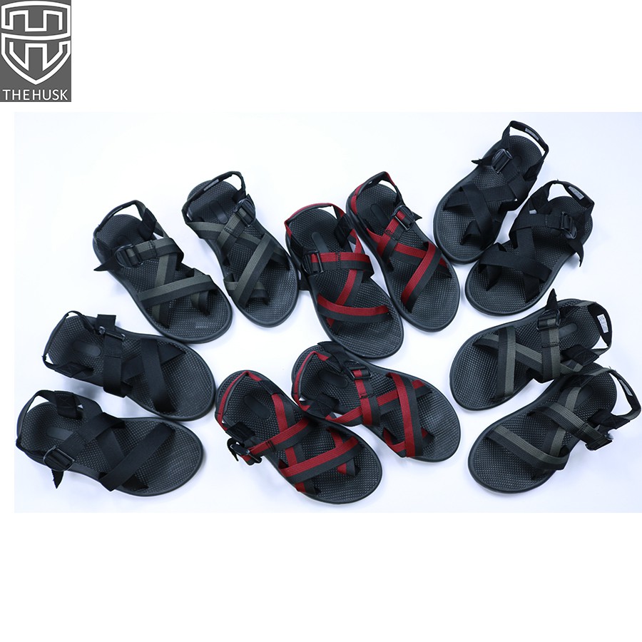 Giày Sandals Unisex HuuCuong &amp; TheHusk Quai Chéo Quai Dù Đế Cao Su - TH5