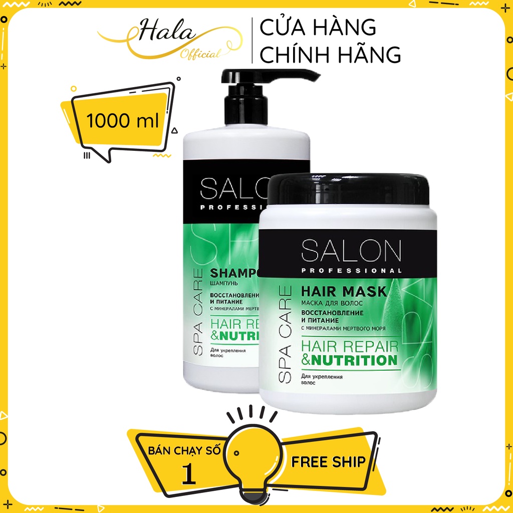 Cặp dầu gội ủ phục hồi & nuôi dưỡng tóc Salon Professional Nutrition 1000ml - BioTopcare Official