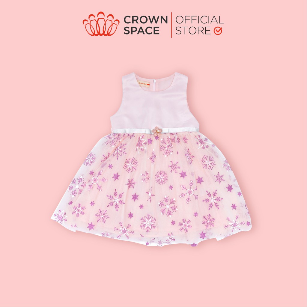 Váy Công Chúa Hồng Pastel Cho Bé Gái Chính Hãng Crown Space CKGS2810504.P Từ Size 1-5