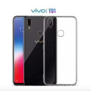 Ốp lưng silicon dẻo cao cấp trong suốt dành cho VIVO Y91 siêu mỏng