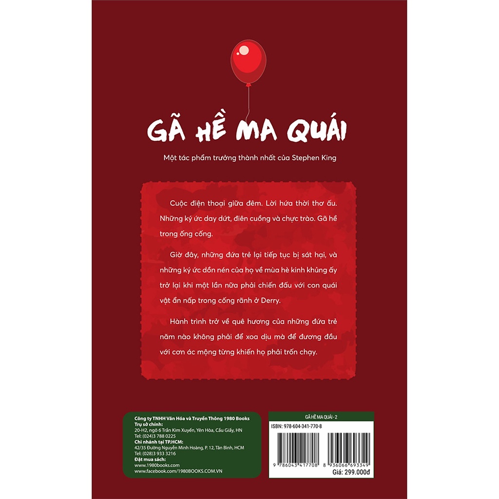 Sách - IT Gã hề ma quái Tập 2 - Stephen King - 1980Books