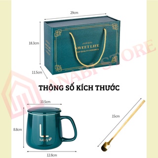Cốc Hâm Nóng Kèm Đế Điện Và Thìa Mạ Vàng Cao Cấp ANABI - Bộ Cốc Hâm Nóng Dùng Được Cho Mọi Loại Cốc