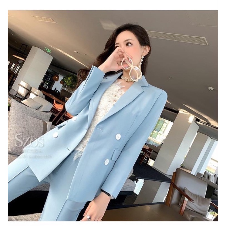 Áo Vest Nữ Xanh Phong Cách Hàng QCCC
