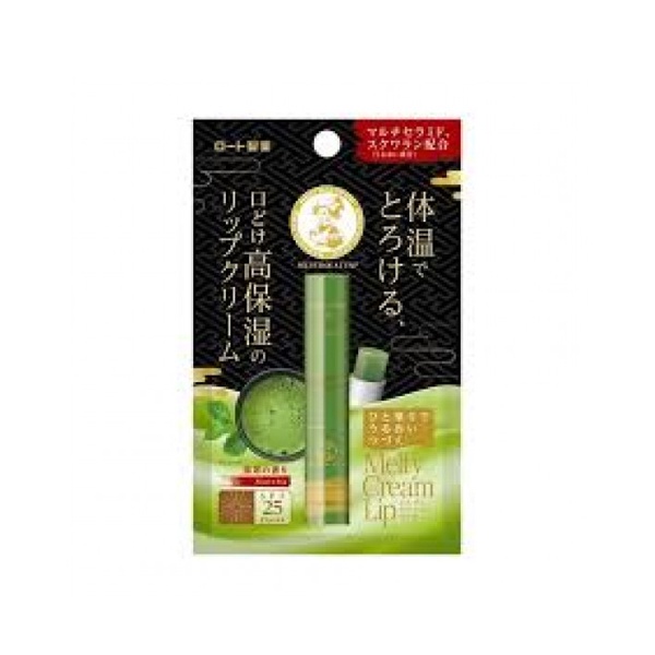 [Có sẵn] Son Dưỡng Môi Chống Nắng Trà Xanh Rohto Melty Cream Lip SPF25 2.4g