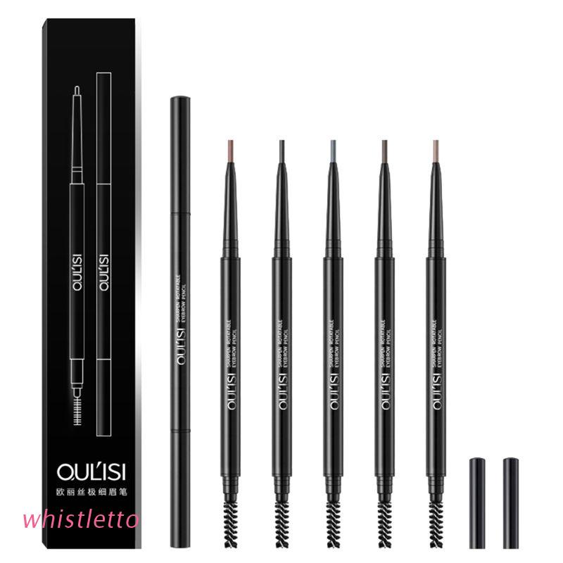 [Hàng mới về] Chì kẻ mày hai đầu có đầu cọ xoay được chống nước không lem lâu trôi 5 màu tùy chọn cho lông mày cực mảnh