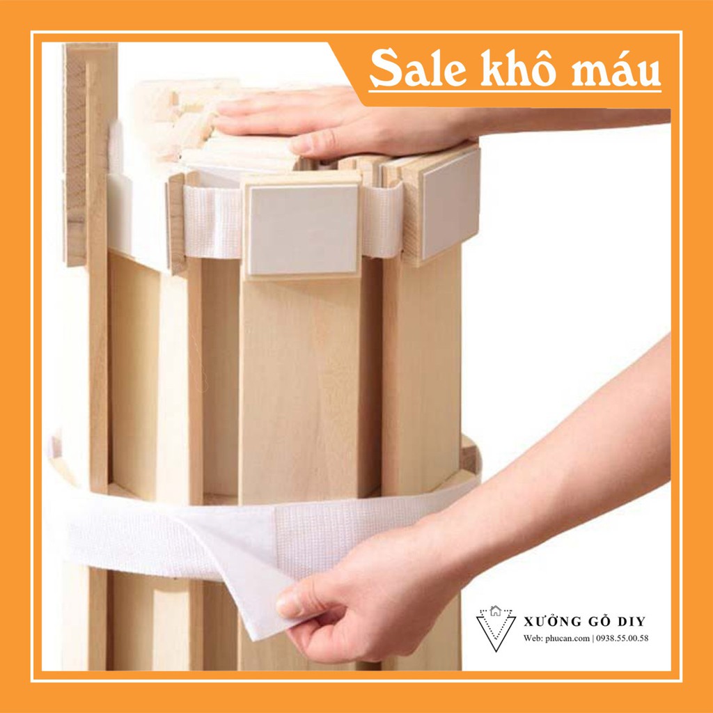 Giường cuộn trải sàn thông minh 80cm ⚡SALE SẬP SÀN ⚡ Gỗ Thông tự nhiên