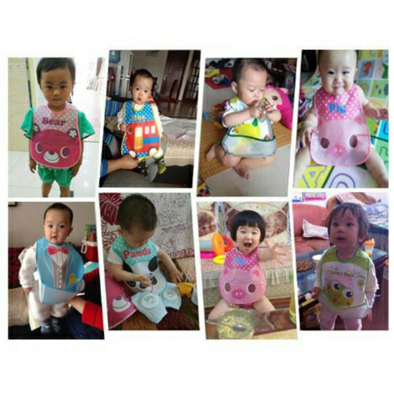 Yếm ăn dặm silicon cho bé