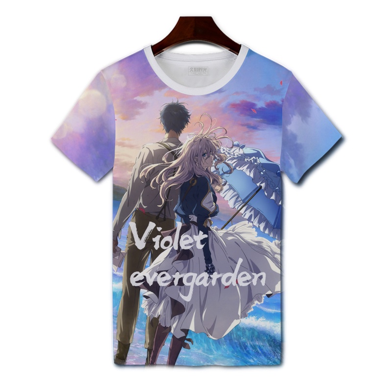 Áo Thun Ngắn Tay Họa Tiết Violet Evergarden Violet Evegarden Thời Trang Cho Học Sinh