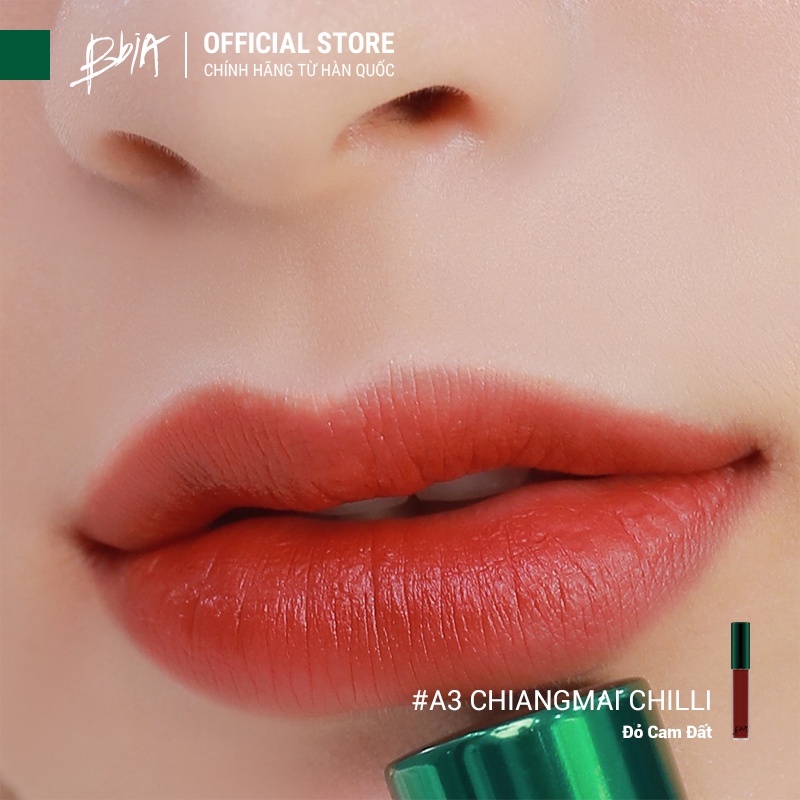 Son Kem Lì Bbia Last Velvet Lip Tint ASIA EDITION - A3 Chiangmai Chili 5g - Bbia Official Store