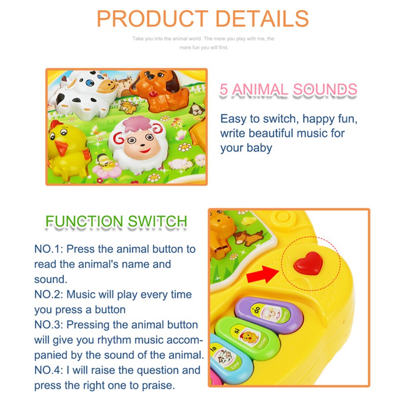 Coolplay Đàn Piano đồ chơi hình động vật ngộ nghĩnh cho bé