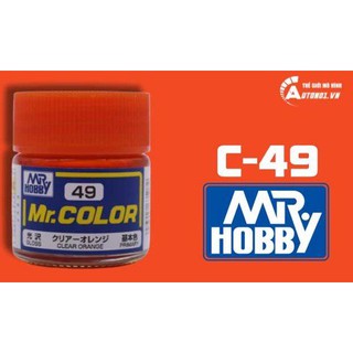 SƠN MÔ HÌNH MÀU CAM TRONG SUỐT (CLEAR ORANGE) LACQUER C49 10ML MR.HOPPY S080