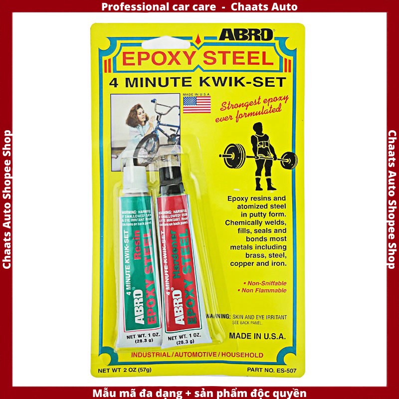 Keo Epoxy dán đa năng 🔥 Freeship 🔥 Keo dán đa năng, chịu lực cao AB ABRO Epoxy Steel (khô nhanh, bám dính tốt.... )