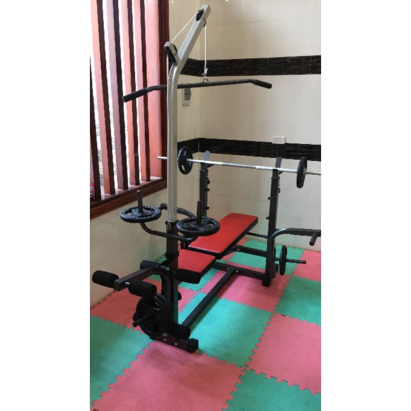 COMBO ghế tập tạ đa năng Hoàng Đức kèm đòn 1.5m và 50kg tạ gang (ẢNH THẬT TỰ CHỤP,TỰ QUAY),xuki